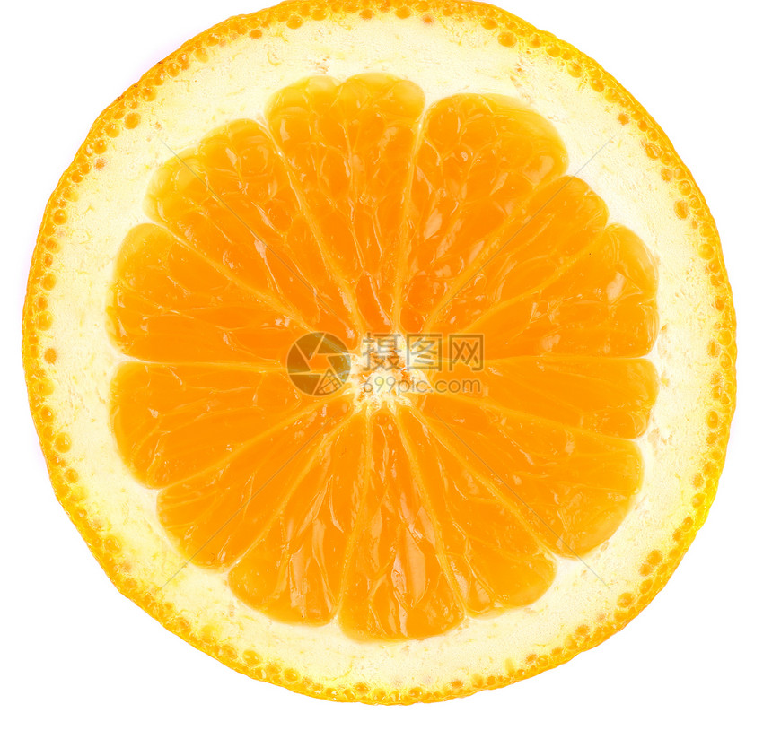 白色背景上孤立的橙色切片食品工作室橙子情调热带剪裁甜点异国水果减肥图片