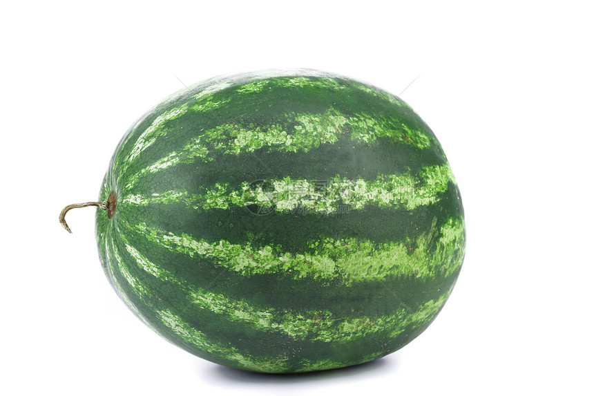白底面的西瓜早餐水果食物绿色饮食热带植物甜点红色白色图片