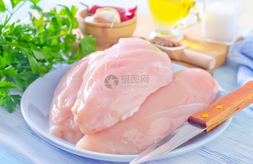 鸡片胸部火鸡母鸡洋葱家禽木板屠夫动物正方形美食图片