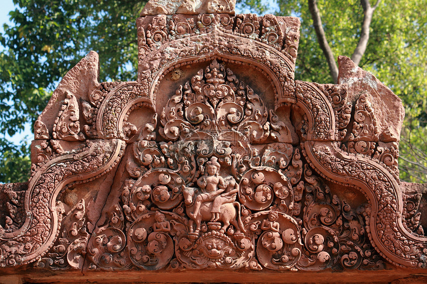 的巴斯救济团队雕像宗教雕刻高棉语女性团体艺术品遗产阴影图片