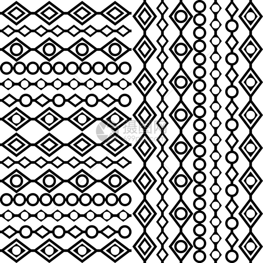 黑白几何背景装饰品地毯纺织品织物光学马赛克对角线插图国家图片
