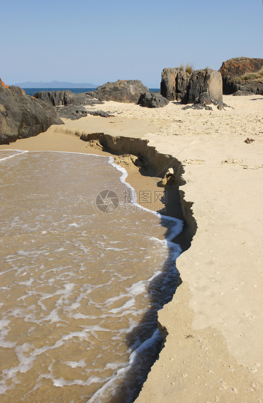 澳大利亚塔斯马尼亚Spiky海滩海岸岩石假期沙滩旅行海洋图片