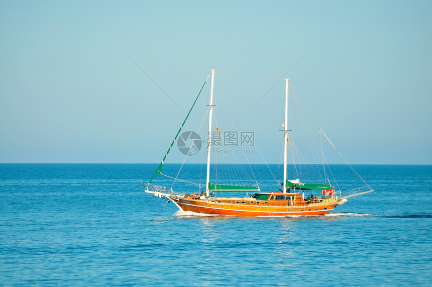 海船旅行巡航水手导航旗帜火鸡龙骨海洋旅游蓝色图片