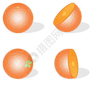 橙子维生素水果热带食物背景图片
