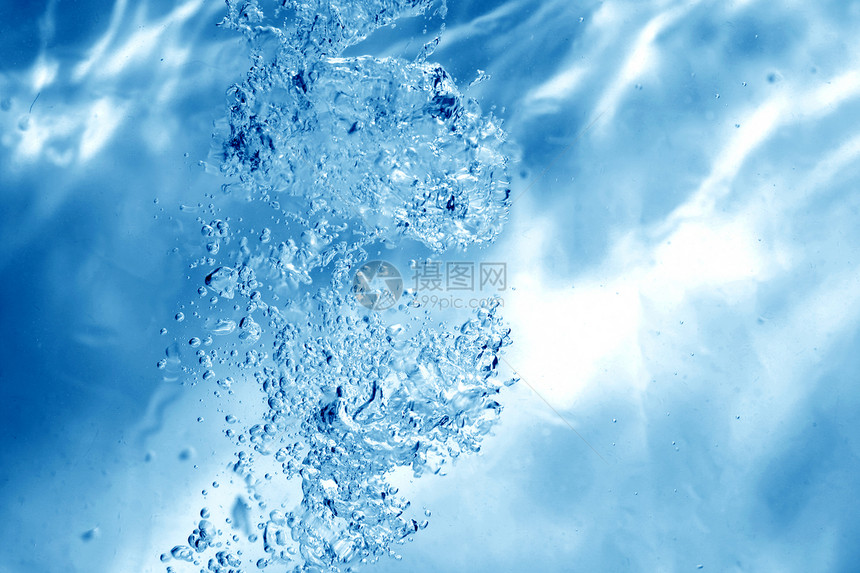 水泡海洋蓝色水滴流动墙纸卫生瓶子温泉液体口渴图片