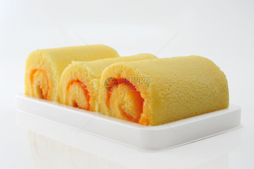 瑞士卷糕点甜食蛋糕烘烤甜点橙子食物图片
