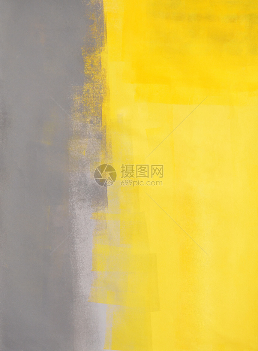 灰色和黄色摘要绘画墙壁艺术品帆布线条装饰正方形设计办公室画廊图片