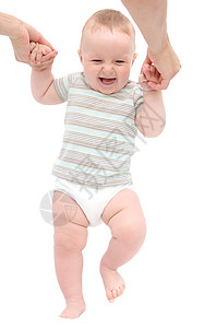 快乐婴儿的起步步骤背景图片
