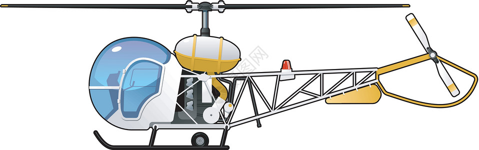 直升机航空学空气菜刀草稿卡通片插图飞机绘画民间白色背景图片