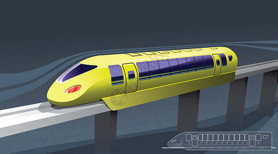 快速火车速度交通单轨铁路草图插图艺术品交通工具电子艺术背景图片