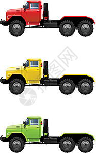 卡车越野装置原动机绘画信号摩托车运输插图牵引车卡通片插画