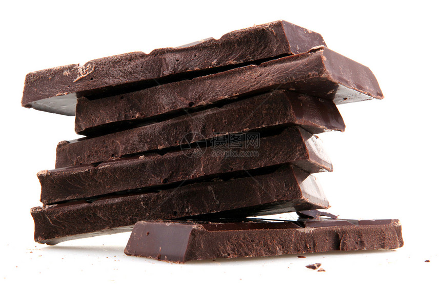 黑巧克力棒糖果美食糖果条工作室食物棕色碳水美食块白色牛奶图片