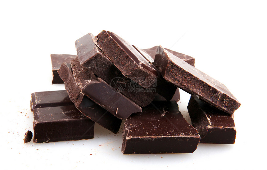 黑巧克力棒碳水白色美食块食物化合物棕色牛奶小吃巧克力宏观图片
