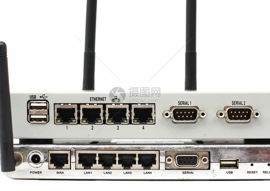 连接路由器后面的Ethernet端口网关上网网络宽带电讯技术局域网硬件防火墙中心图片