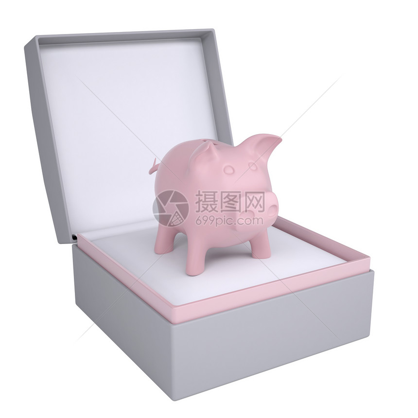 开户礼品箱中的小猪银行图片