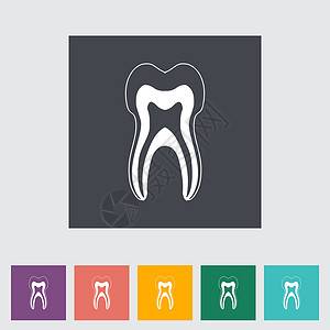 牙齿平面图标背景图片