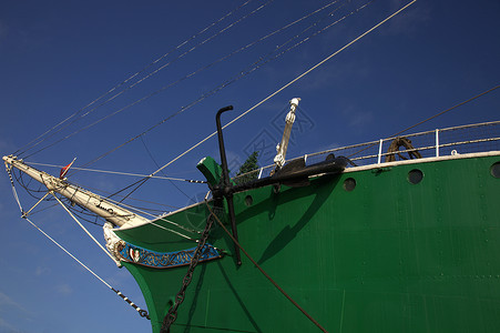 鲍斯普里特在一艘高高的船上高清图片