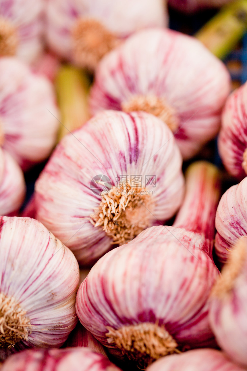 篮子宏中紫白大蒜组收藏购物香料团体食物膳食洋葱市场调味品紫色图片