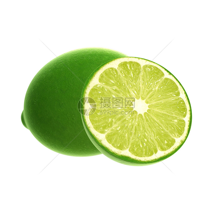 利姆白色热带水果食物饮食柠檬健康图片