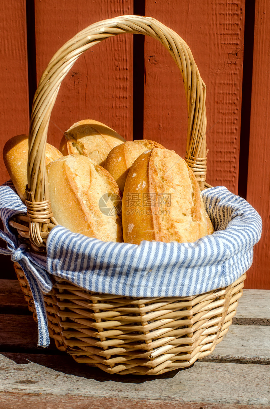 法国脆饼式法国袋式面包圈宏观面包植物面粉市场美食食物包子产品熟食图片