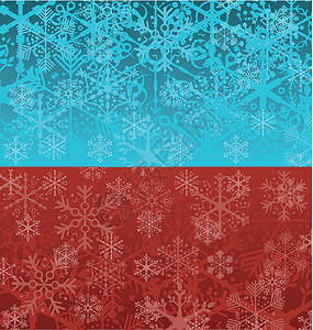 圣诞节背景蓝色下雪雪花红色背景图片