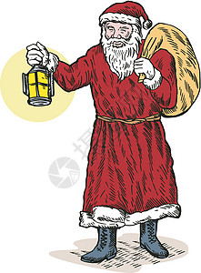 圣诞老人圣诞老人男性红色插图男人套装高清图片