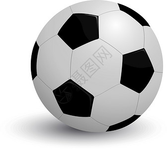 足球图标玩具皮革插图黑色形状运动白色背景图片