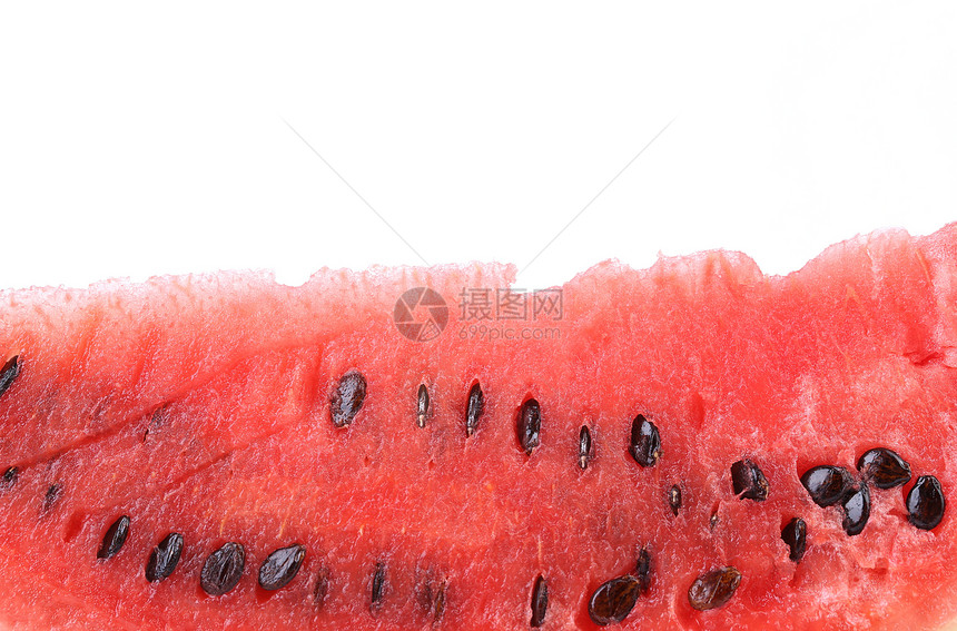 西瓜的密闭细节红色水果白色营养种子宏观食物饮食甜点图片