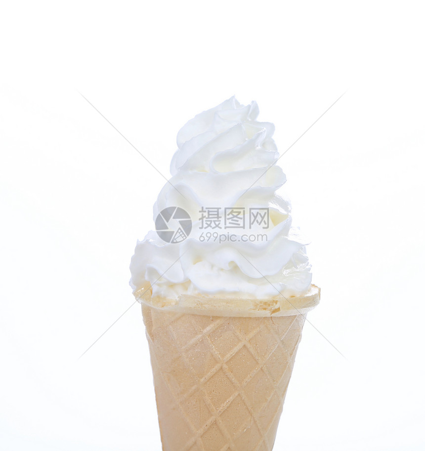 软服务冰淇淋软膏挑灯冻结香草味道奶制品漩涡产品低脂肪甜点图片