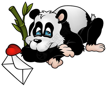 无情的熊猫插画