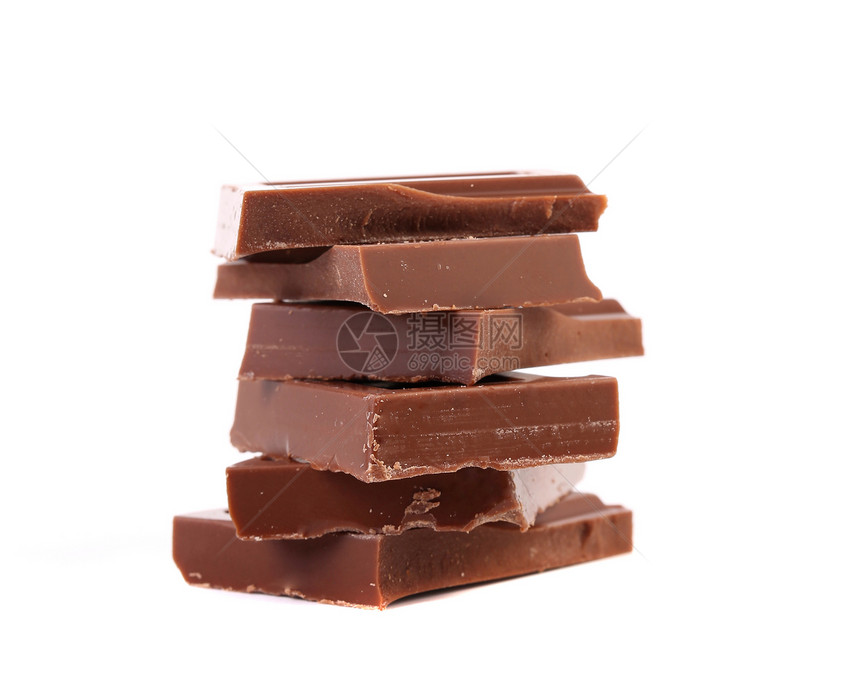美味的牛奶巧克力药片营养瓷砖照片片段可可味道食物糖果正方形图片