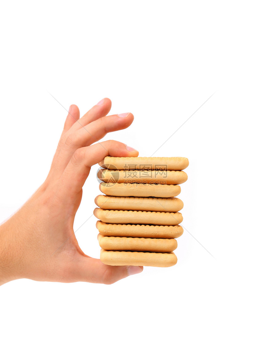 手握着盐碱苏打饼干木桩美食早餐正方形食物宏观赌注饼干饮食面包盐渍图片