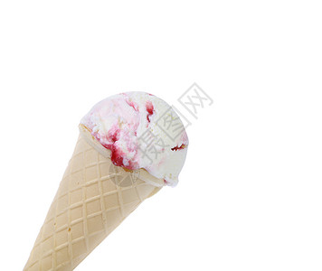 香草冰淇淋 配有甜瓜和红葡萄糖背景图片