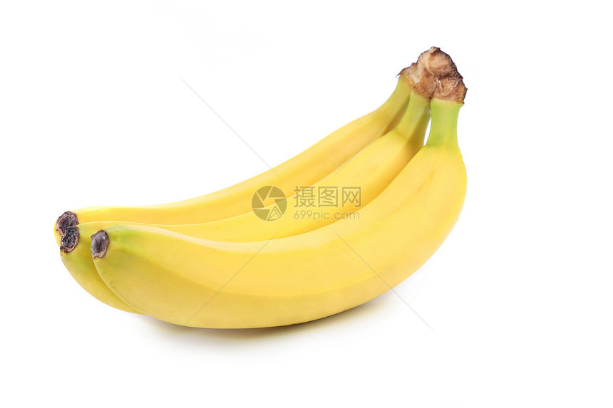 一群香蕉食物小路黄色小吃水果热带组织白色剪裁皮肤图片