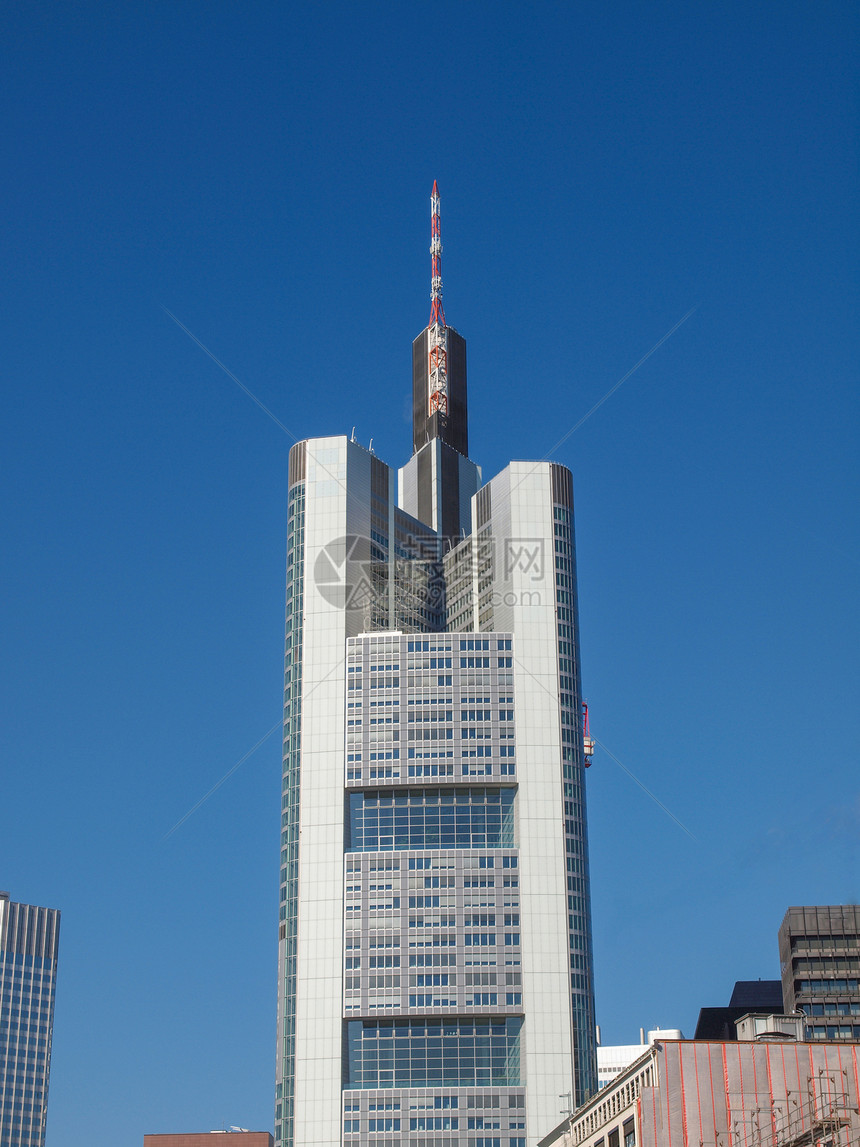 德国法兰克福摩天大楼地标全景建筑学联盟城市中心纪念碑图片