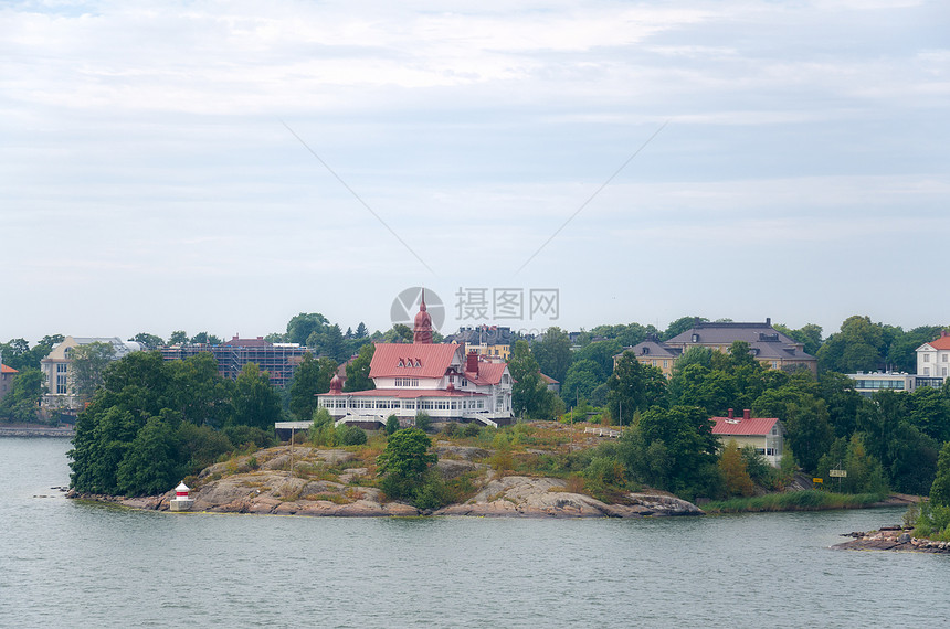 波罗的海各群岛内国家岛屿海峡全景堡垒游艇建筑学石头地标旅行图片