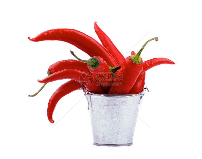 辣椒香料纹理蔬菜食物绿色红色胡椒宏观锡桶图片