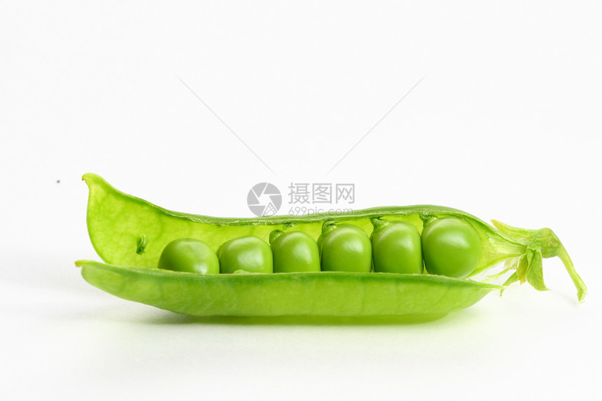 孤立的豌豆植物团体宏观市场白色美食蔬菜绿色食物豆类图片