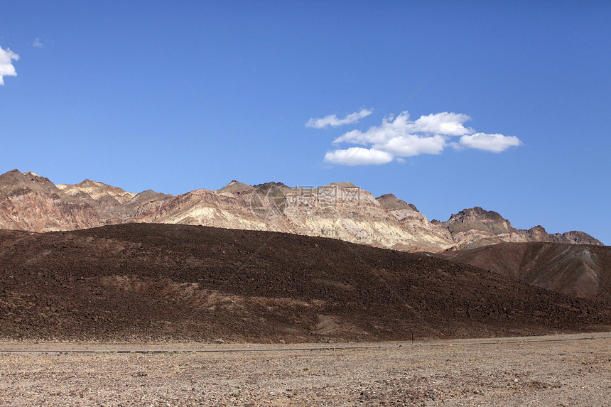 加利福尼亚死亡谷地水平异国山脉风景沙漠干旱日落侵蚀格式地质学图片
