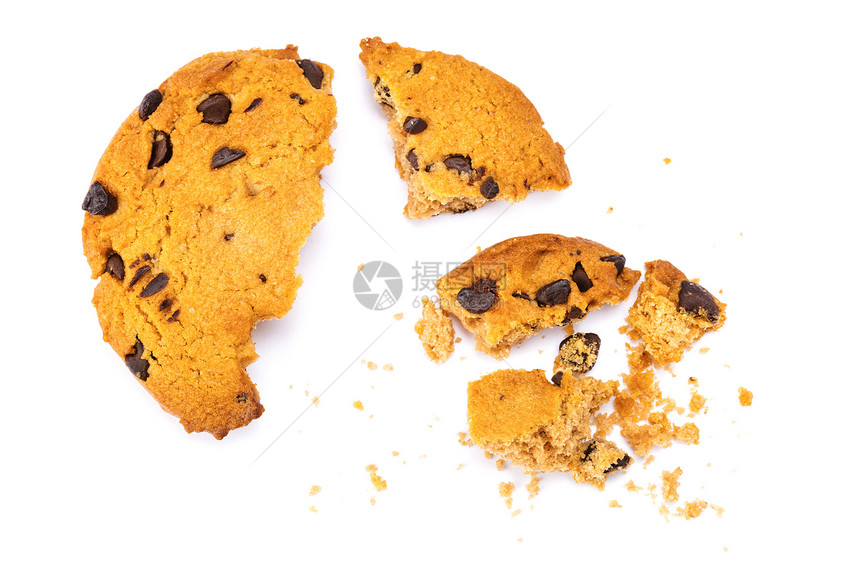 崩溃的巧克力饼干碰撞麸质食物碳水小吃糖果饮食圆形化合物图片