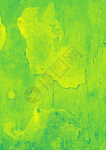 Grunge 绿色和黄色油漆的墙壁背景图片