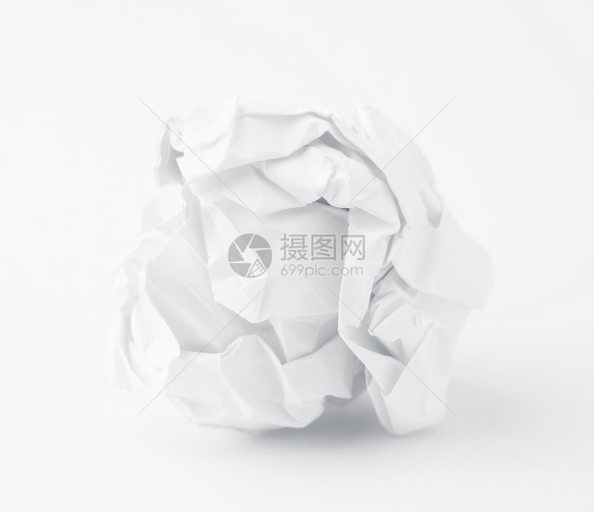 碎纸球环境白色羊皮纸皱纹材料垃圾床单卡片损害纸板图片