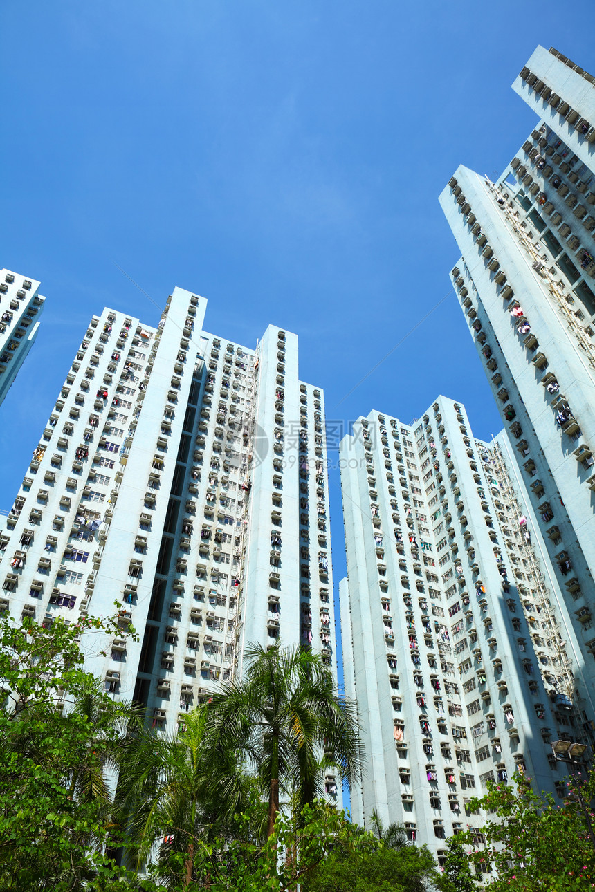 香港的公寓楼大楼民众土地蓝色市中心植物建筑学建筑天空财产住宅图片