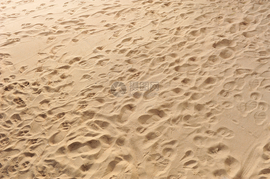 沙中脚印旅行地点物体海岸线纹理海滩水平图片