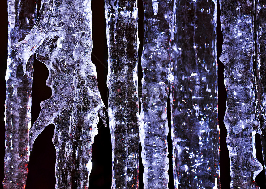 冰柱气候钟乳石水晶洞穴玻璃蓝色勘探石笋生态季节图片