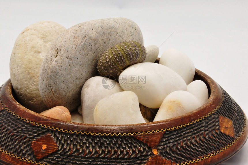石头装饰治疗身体疗法药品女性化热带芳香温泉鹅卵石竹子图片