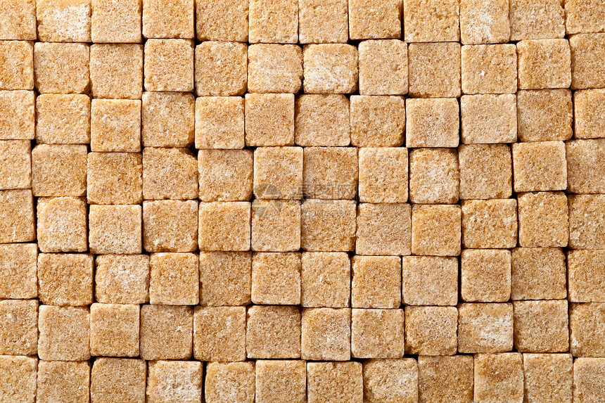 棕色糖褐色团体水晶颗粒状食物立方体水平黄色甘蔗照片图片