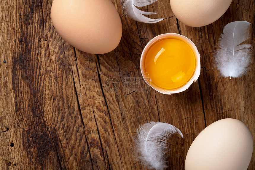 蛋羽毛白色食物蛋黄午餐杂货蛋壳棕色农场市场图片