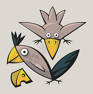 有趣的可爱小鸟生物玩物玩具乌鸦飞行鸟类背景图片