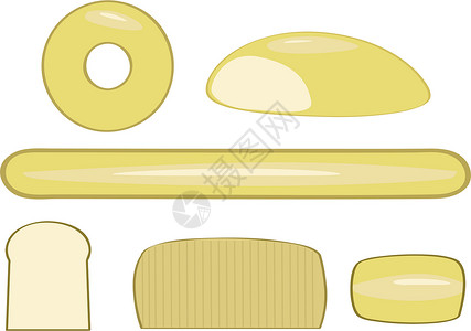 面包饼插图艺术食物小麦卡通片面粉收藏面包背景图片